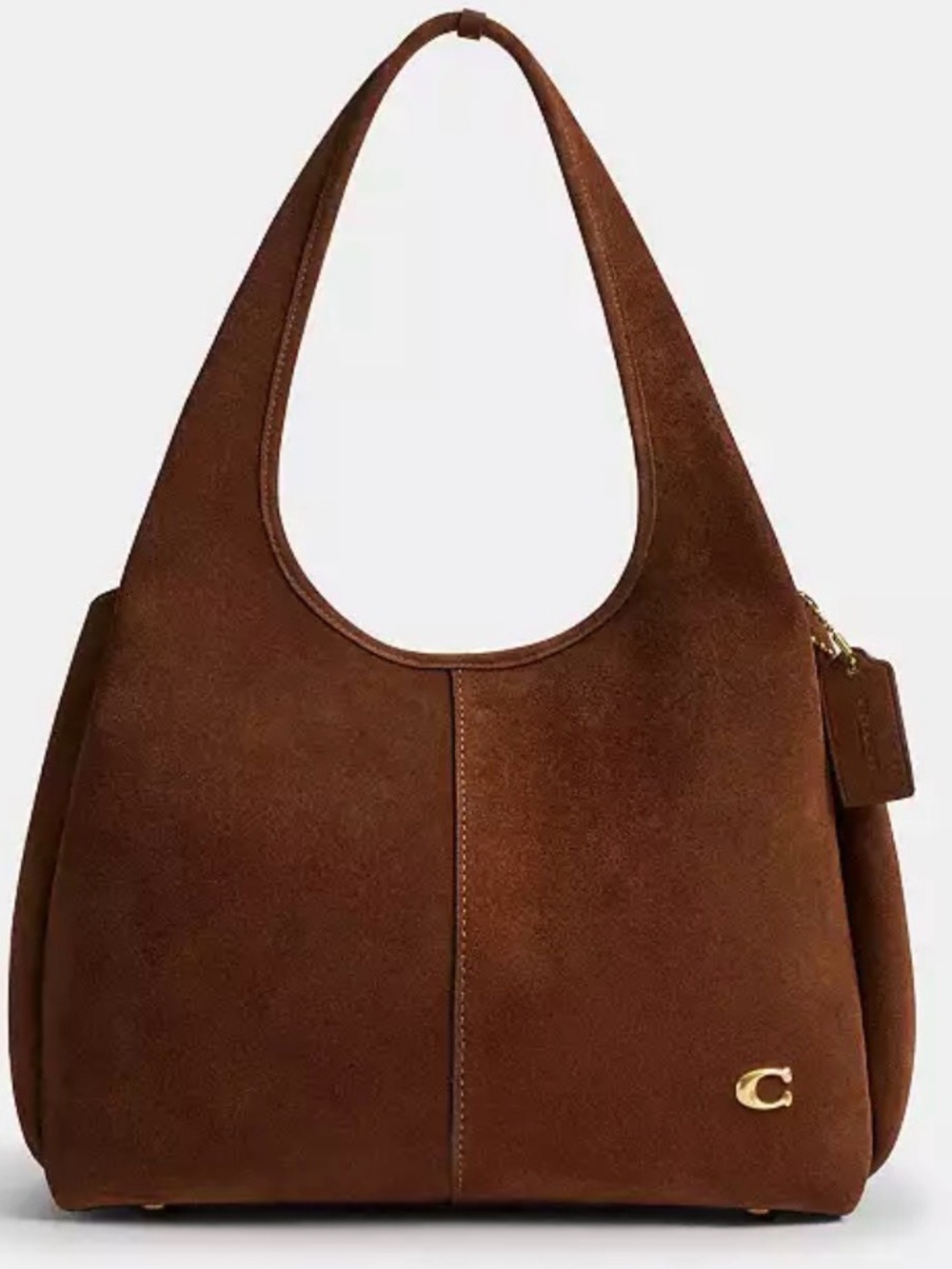 Coach Lana Shoulder bag large suede  Warm brown / brass CBZ96 NWT AUTHENTIC